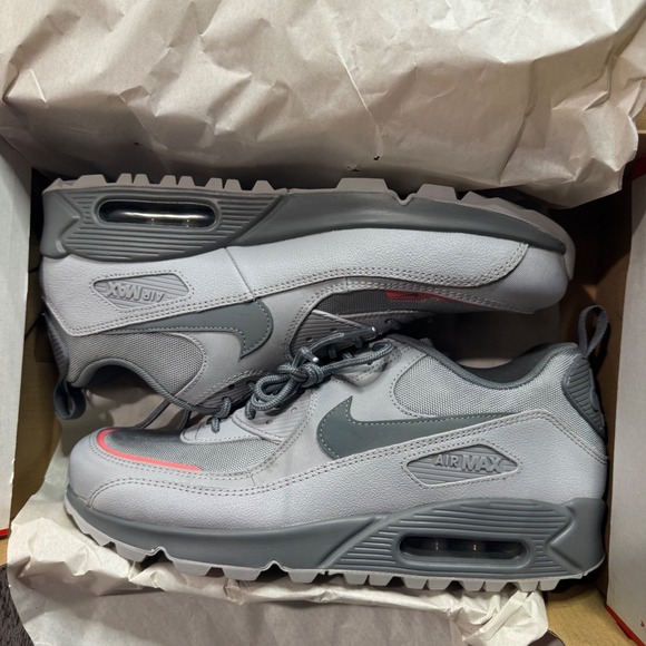 Nike Other - Nike Air Max 90 Surplus Wolf Grey Cool Grey Pink Salt DC9389-001 Mens 11.5